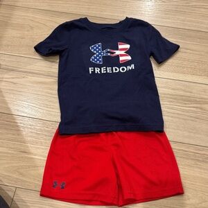 Under Armour Kids Navy and Red Set